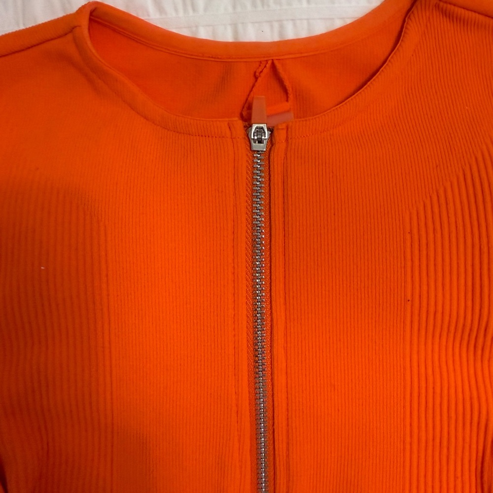 Garage Orange Ribbed Crop Top - Picture 2 of 4
